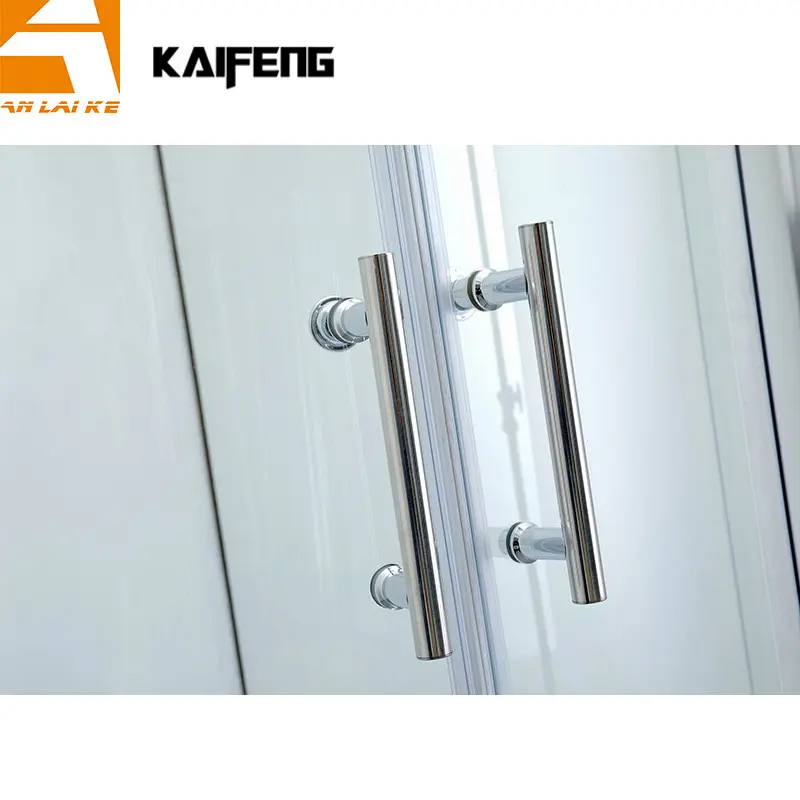 Affordable sliding door shower enclosure with curved base, left-right structure, model KF-2301C (4)