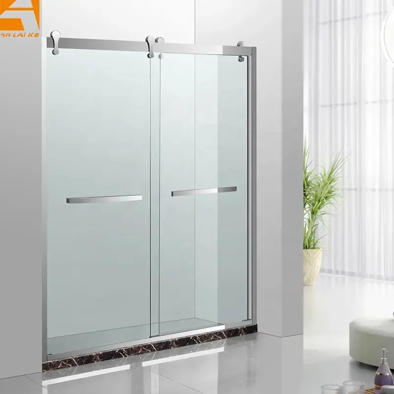 OEM Corner Shower tub door Folding door Clear Tempered Glass for bathroom