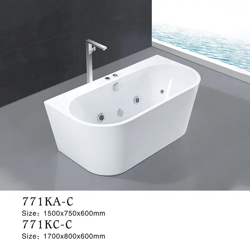 Acrylic Freestanding massage Bathtub for Bathrooms Modern Bathtub