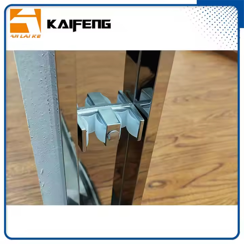 OEM Corner Shower tub door Folding door Clear Tempered Glass for bathroom (3)