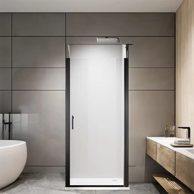 EM Premium Aluminum Frame Hinged shower door for Hotel And bathroom